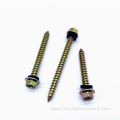 Yellow galvanized self-tapping screws